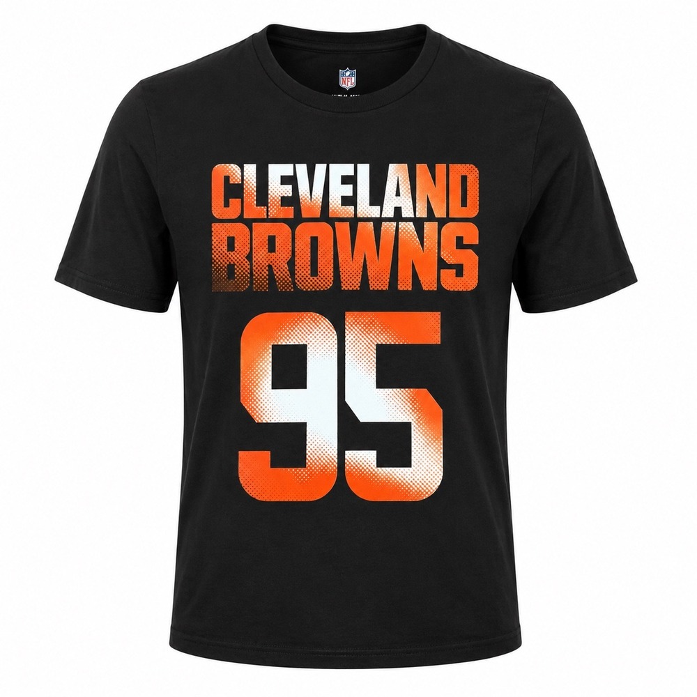 NFL Cleveland Browns Myles Garrett 95 Youth Medium 10/12 T-Shirt Brown New tee